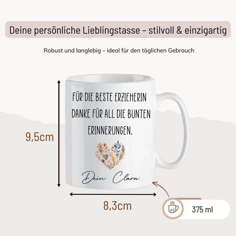 Tasse Erzieherin Abschiedsgeschenk
