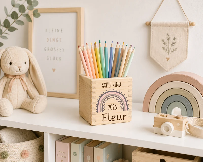 Stiftehalter Kinder - Regebogen Schulkind