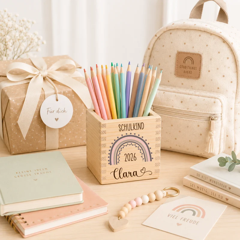 Stiftehalter Kinder - Regebogen Schulkind