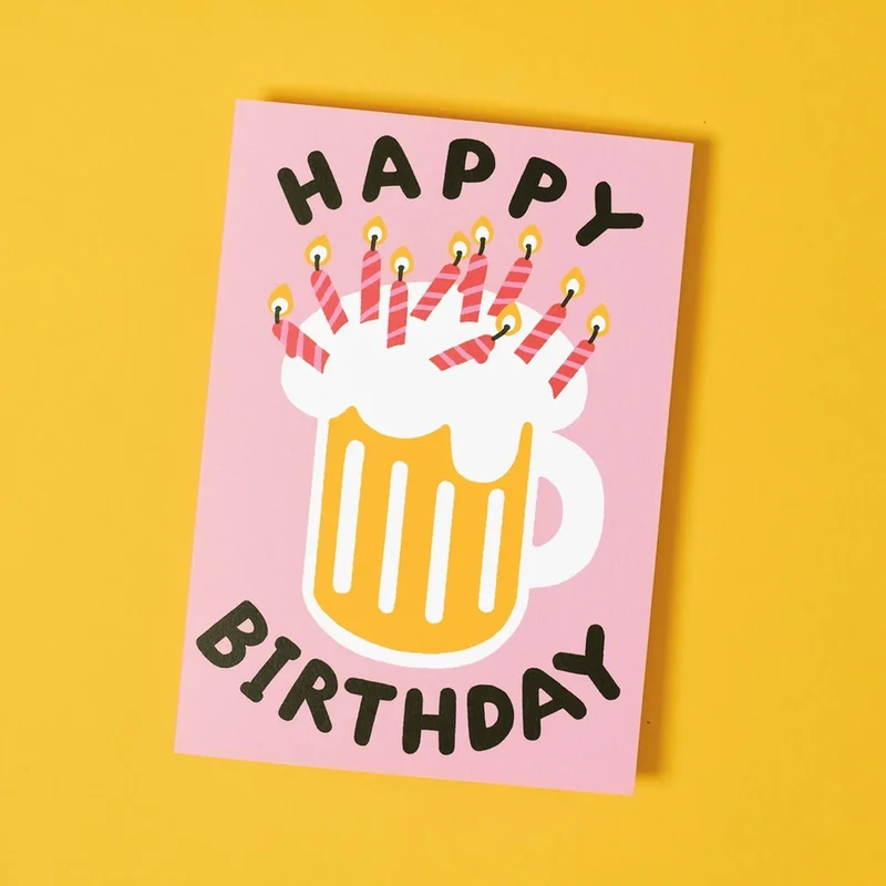 Happy Birthday Beer Grußkarte