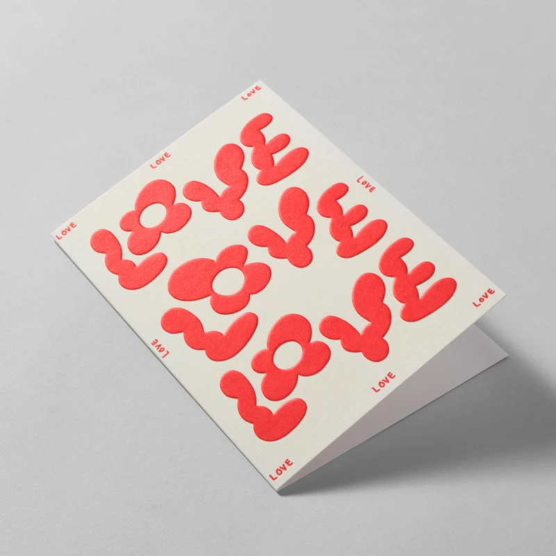 Love Love Love Grußkarte