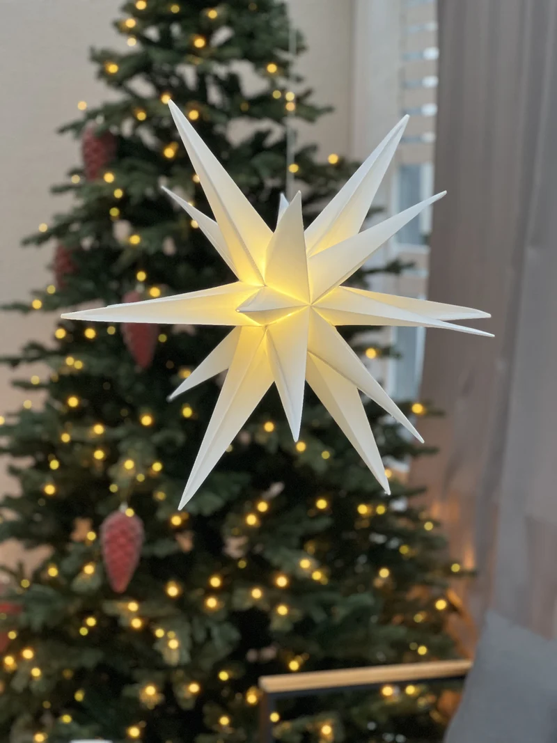 3D Stern weiß groß