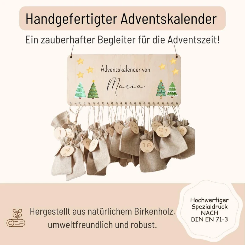 Adventskalender - Tannenbäumen
