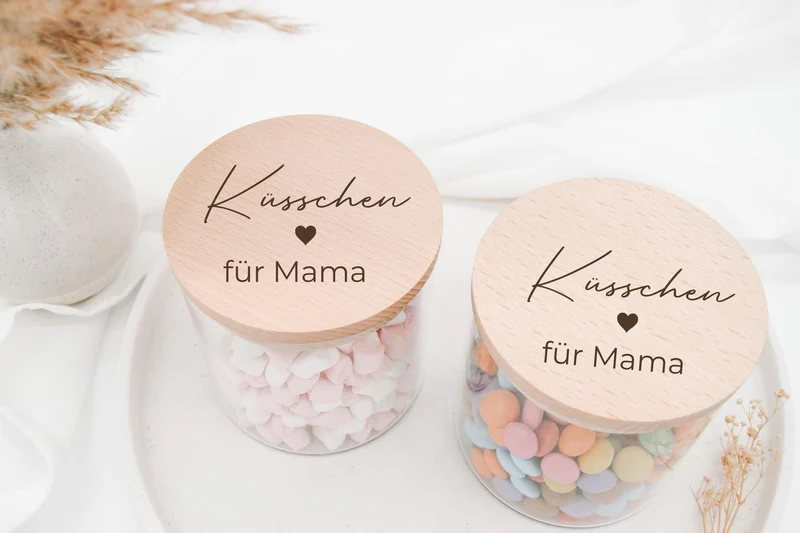 Vorratsglas - Küsschen Mama