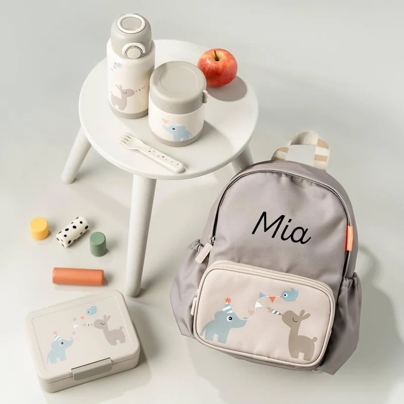 Kindergartenrucksack - Rosa, Grün, Blau und Sand