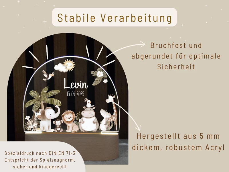 Nachtlicht mit Woodlandtieren