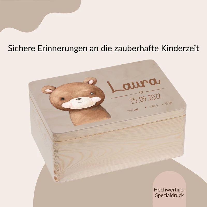 Erinnerungskiste mit Tiermotiven