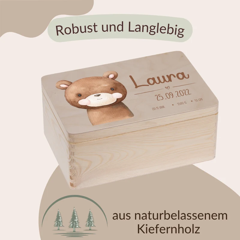 Erinnerungskiste mit Tiermotiven