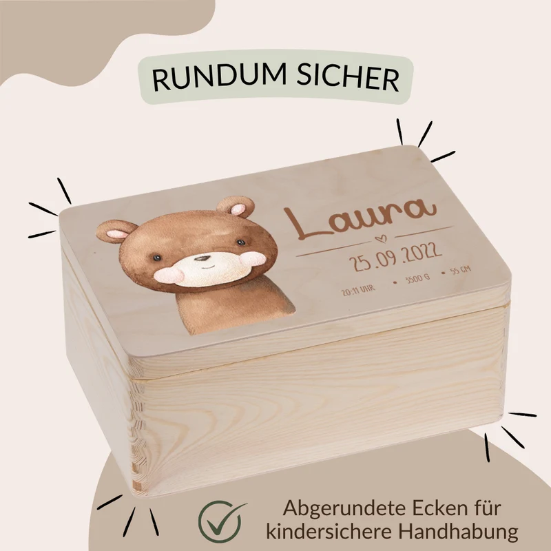 Erinnerungskiste mit Tiermotiven
