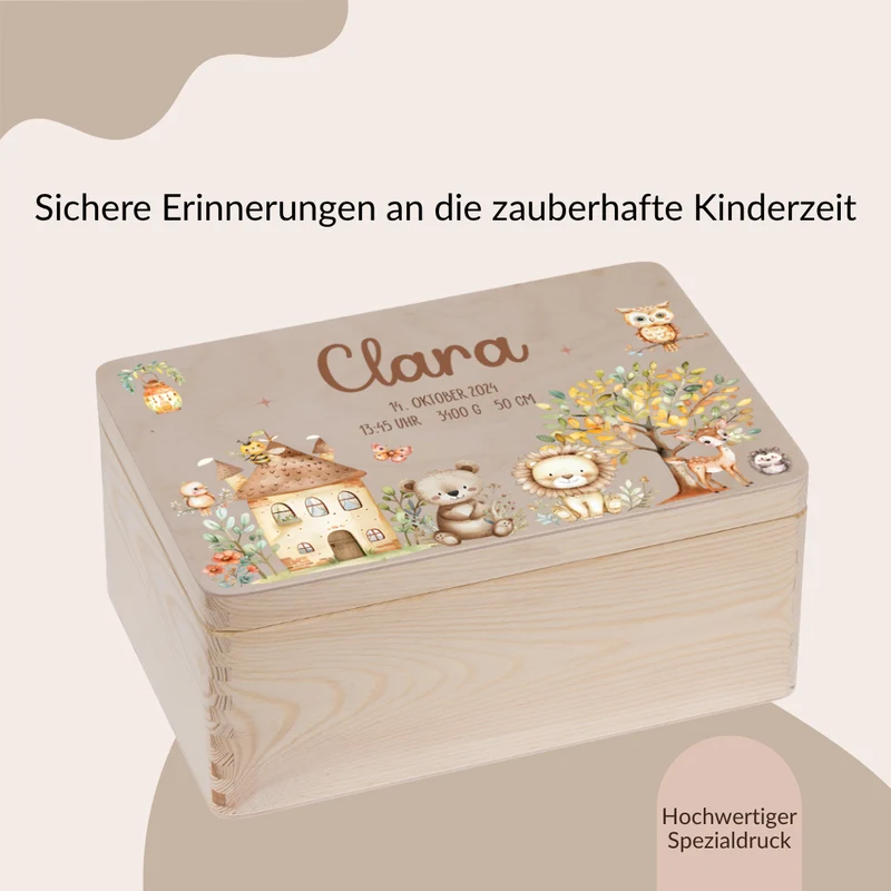 Erinnerungskiste Baby - Woodland Tieren