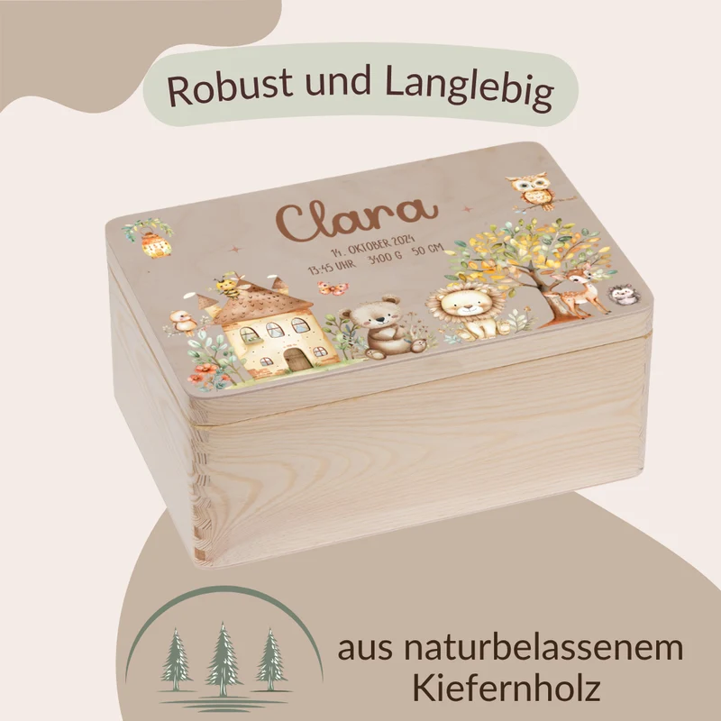 Erinnerungskiste Baby - Woodland Tieren