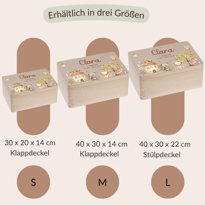 Erinnerungskiste Baby - Woodland Tieren