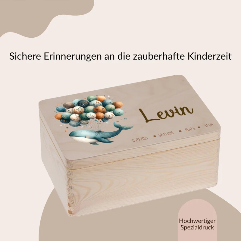 Erinnerungskiste Baby - Wal