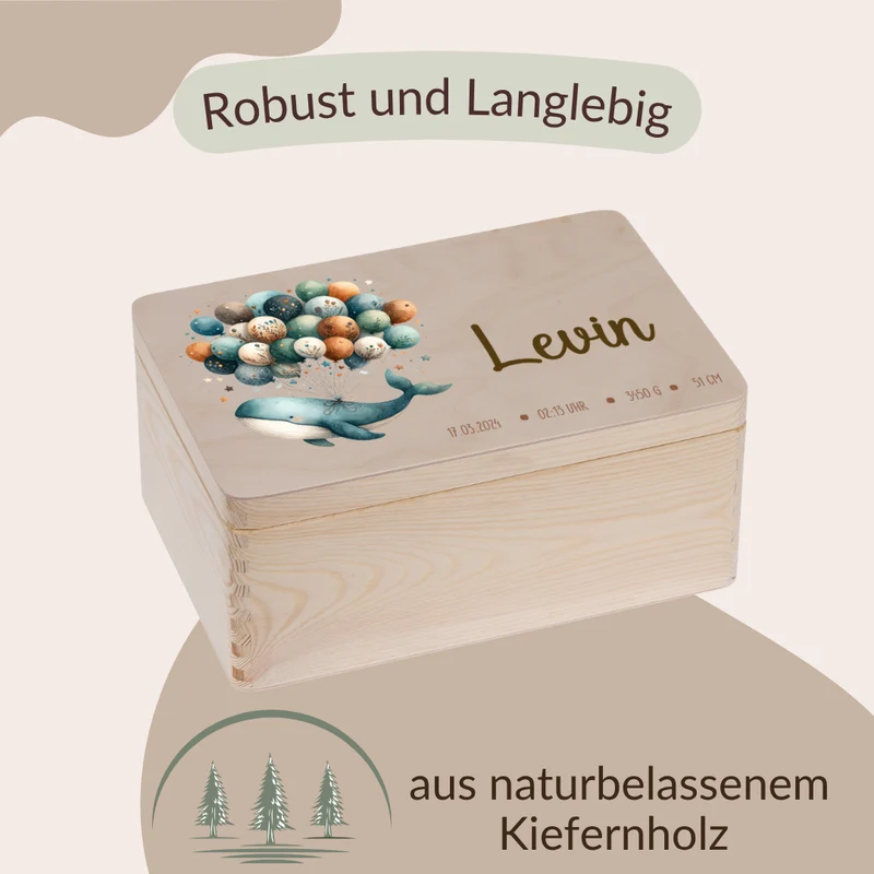 Erinnerungskiste Baby - Wal