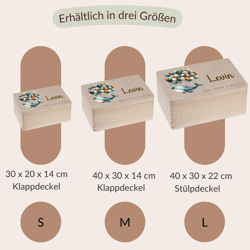 Erinnerungskiste Baby - Wal