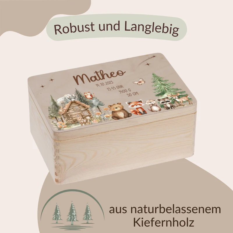 Erinnerungskiste - Woodland Tieren