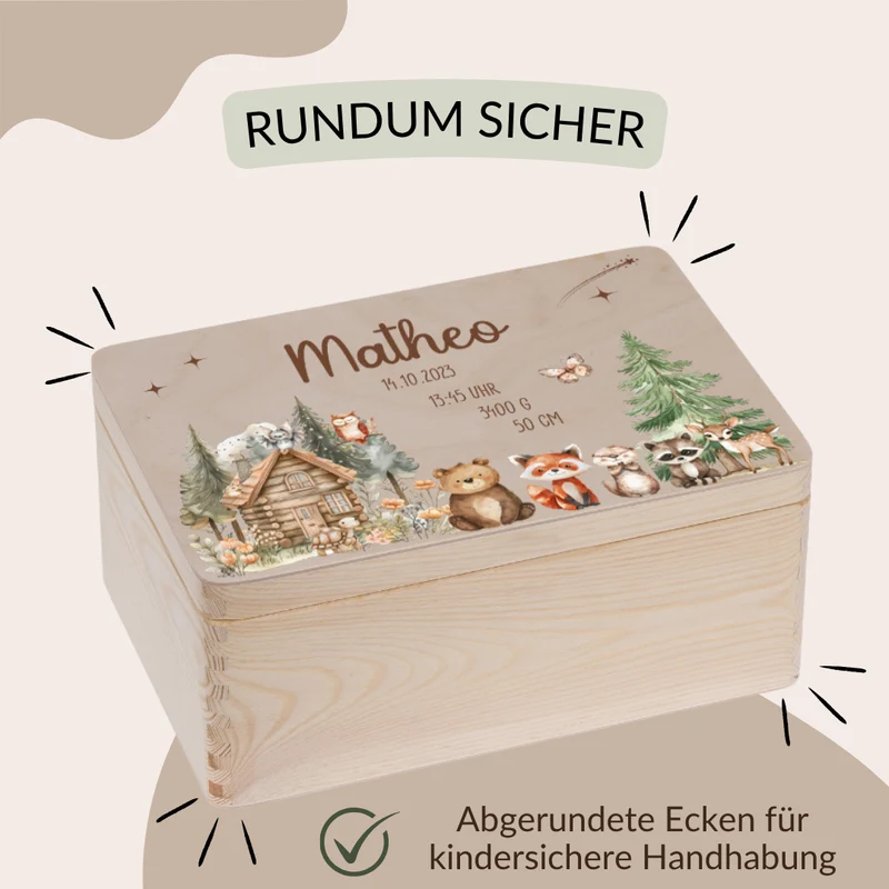 Erinnerungskiste - Woodland Tieren