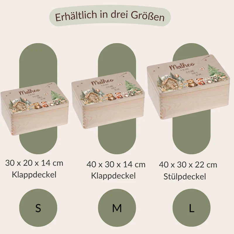 Erinnerungskiste - Woodland Tieren