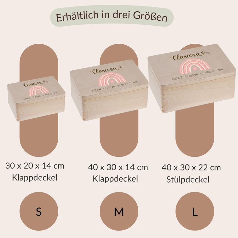 Erinnerungskiste - Rosa Regenbogen