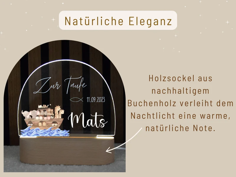 Nachtlicht Taufe Arche Noah
