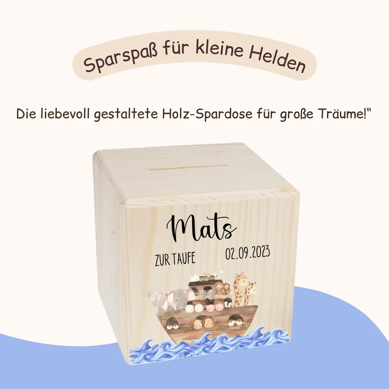 Spardose Taufe Arche Noah