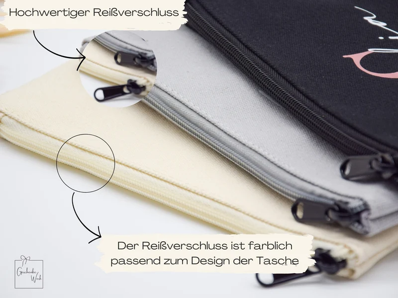 Personalisierte Kosmetiktasche mit Namen und Intital