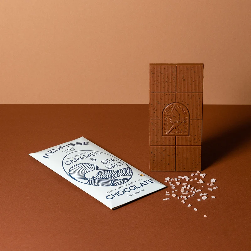 Milk Chocolate with Caramel & Sea Salt 39% Bio-Schokolade