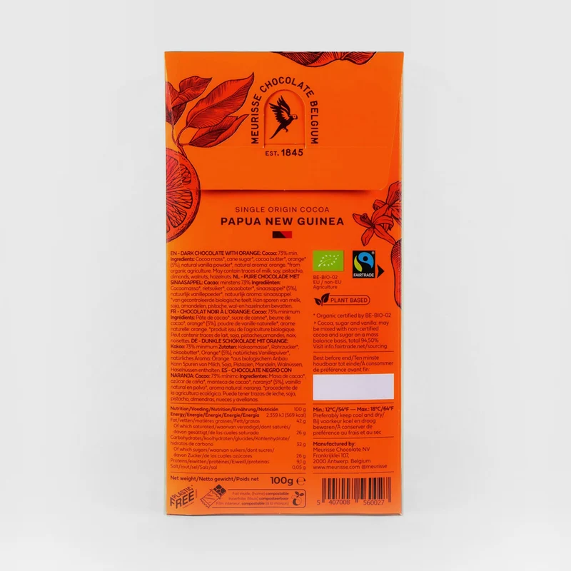 Dark Chocolate with Orange 73% Bio-Schokolade