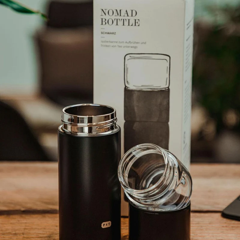 Nomad Bottle Black 300ml - Teekanne für unterwegs