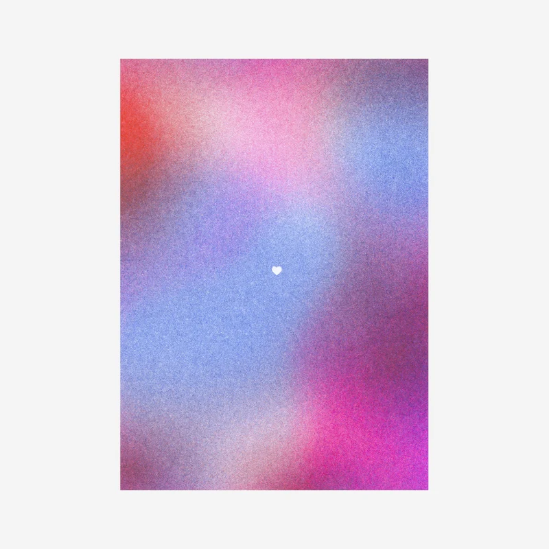 Heart Riso-Postkarte