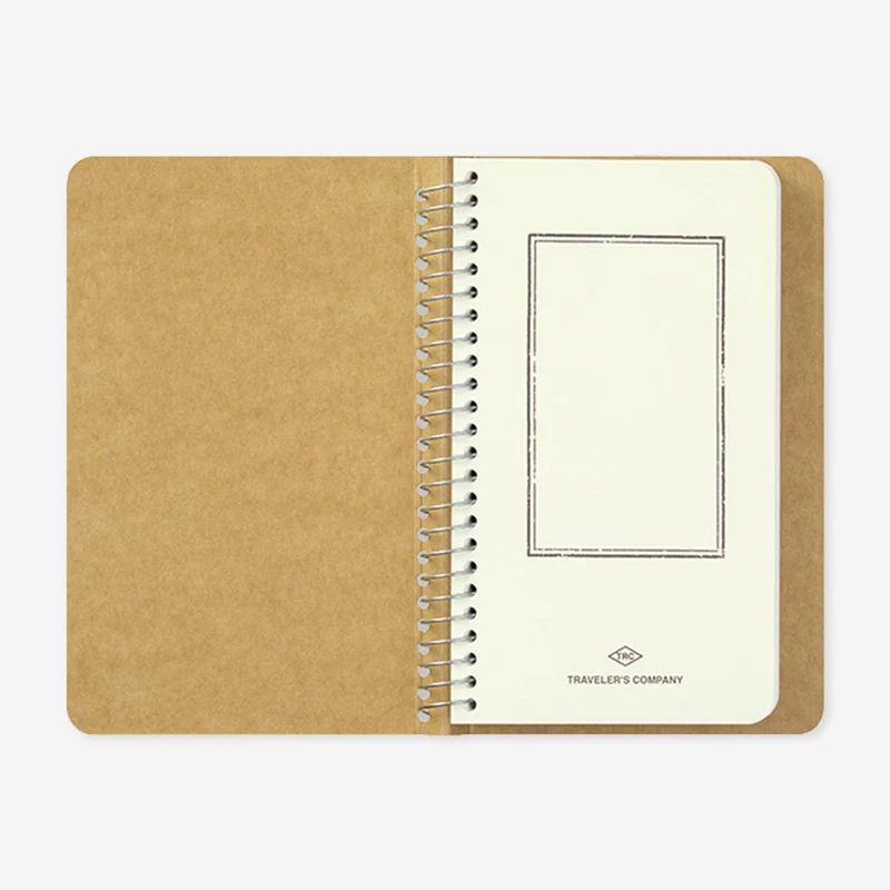 MD White Paper A6 Slim Spiral Ring Notebook