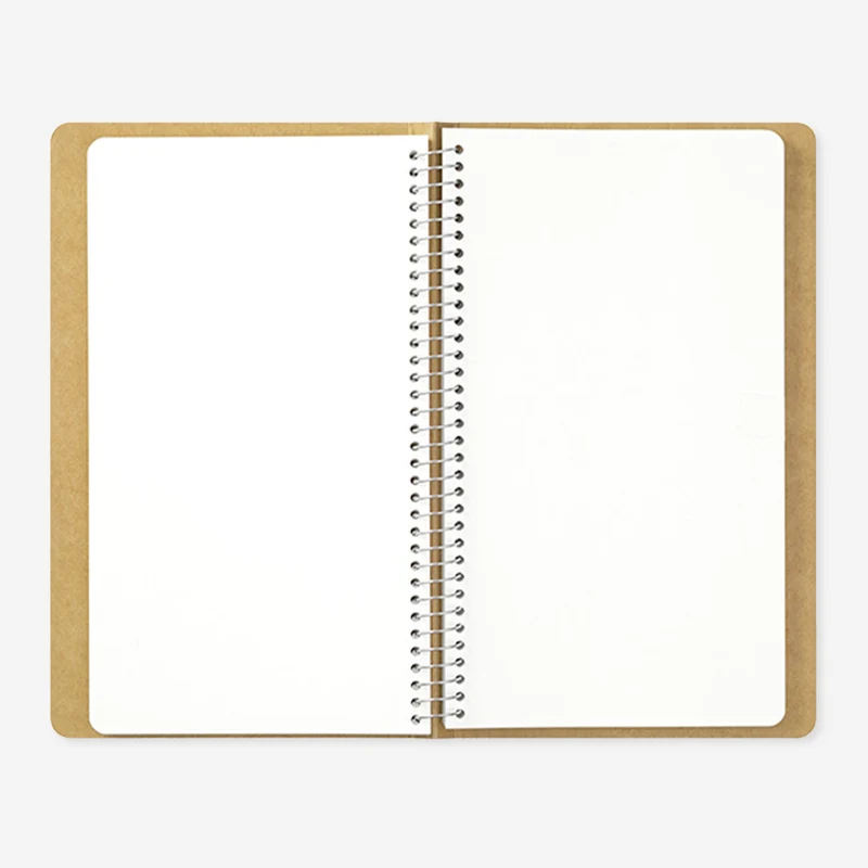MD White Paper A5 Slim Spiral Ring Notebook