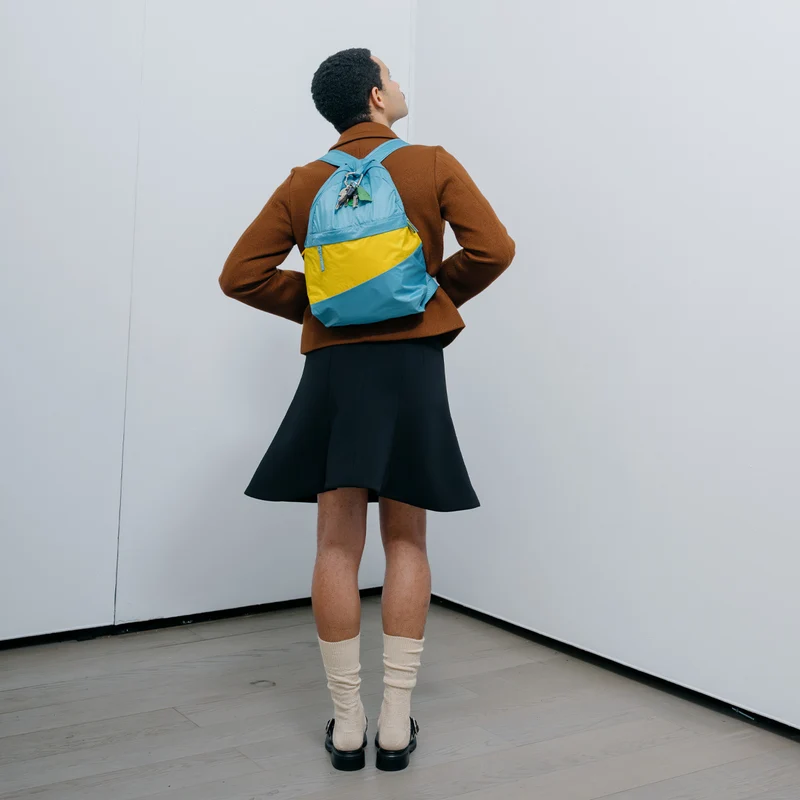 The New Foldable Backpack M Ocean & Sunflower