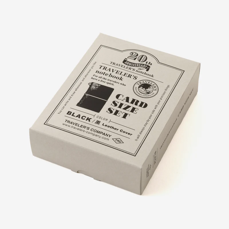 TRAVELER'S Notebook Card Size 20th Anniversary Set Black