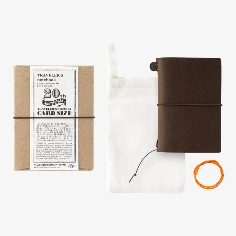 TRAVELER'S Notebook Card Size 20th Anniversary Set Brown