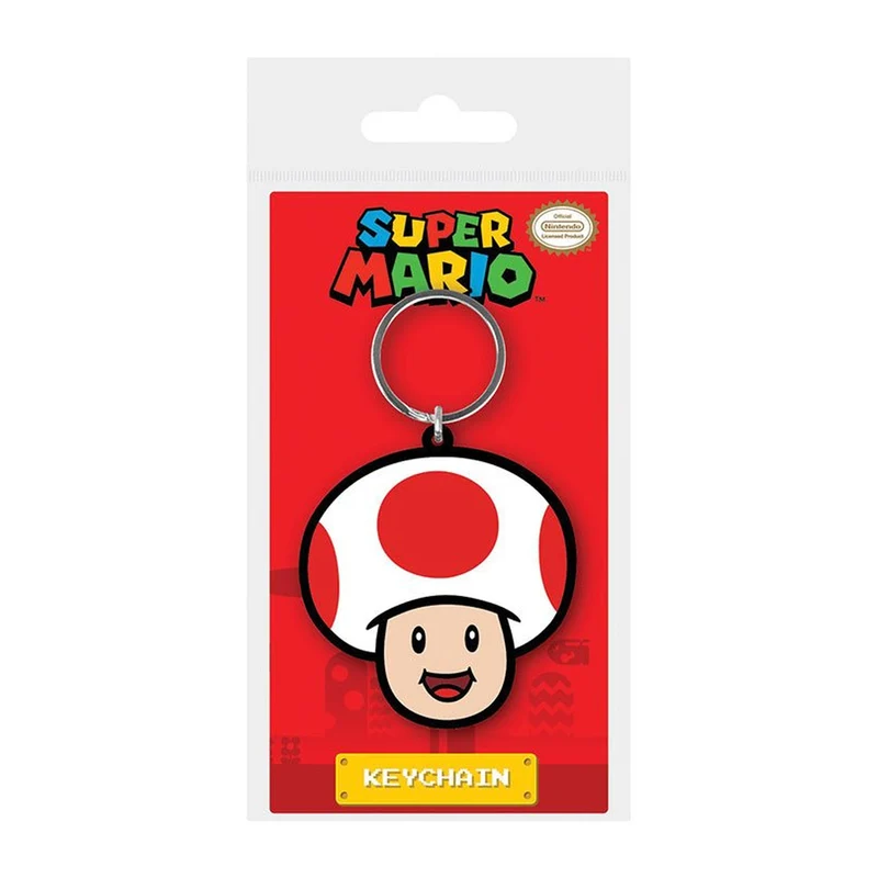 Super Mario Gummi-Schlüsselanhänger Toad 6 cm