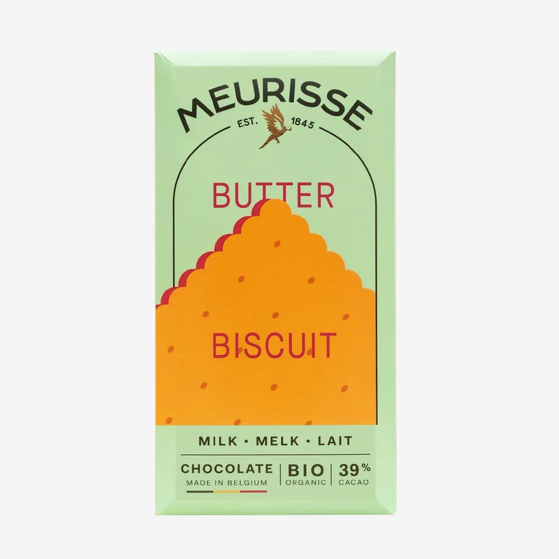 Milk Chocolate with Butter Biscuit 39% Bio-Schokolade
