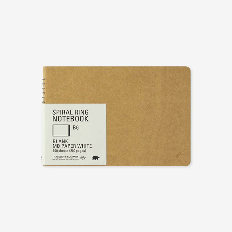 MD White Paper B6 Spiral Ring Notebook