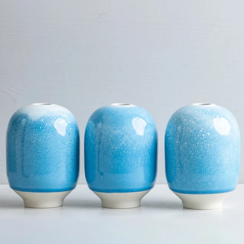 Hana Vase Small Plum Blue Sea