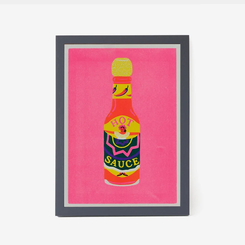 Pink Chilli Sauce Risografie Druck