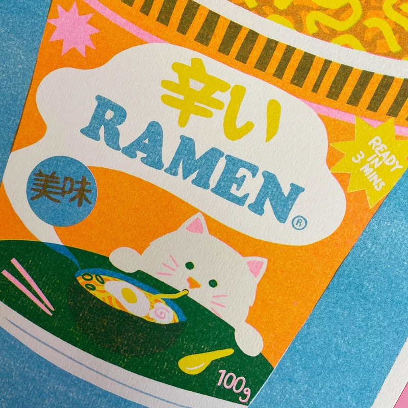 Ramen Risografie Druck