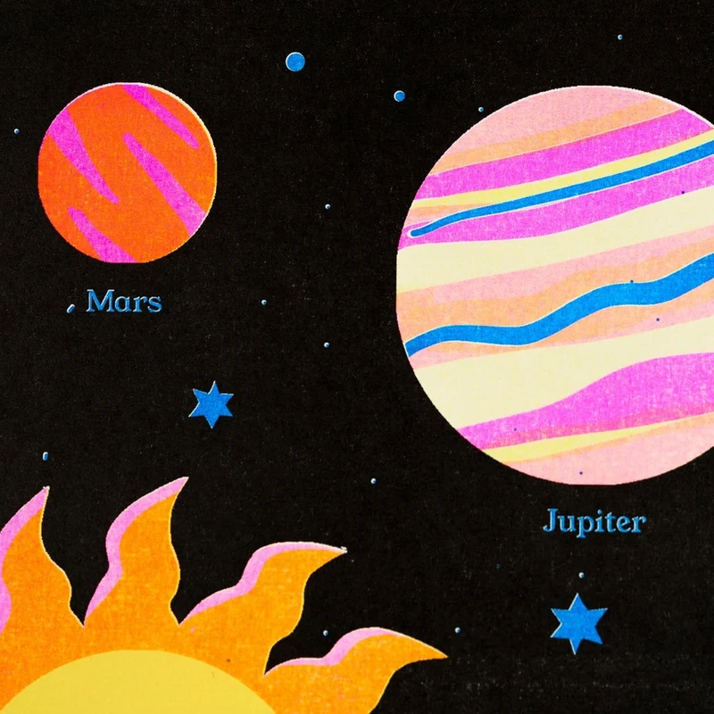 Solar System Risografie Druck