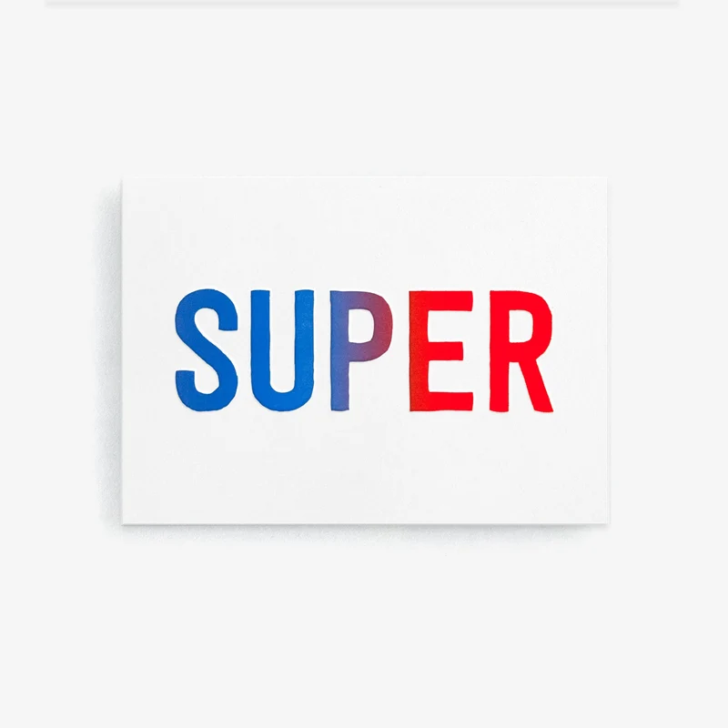 SUPER Letterpress Karte / Mini-Print