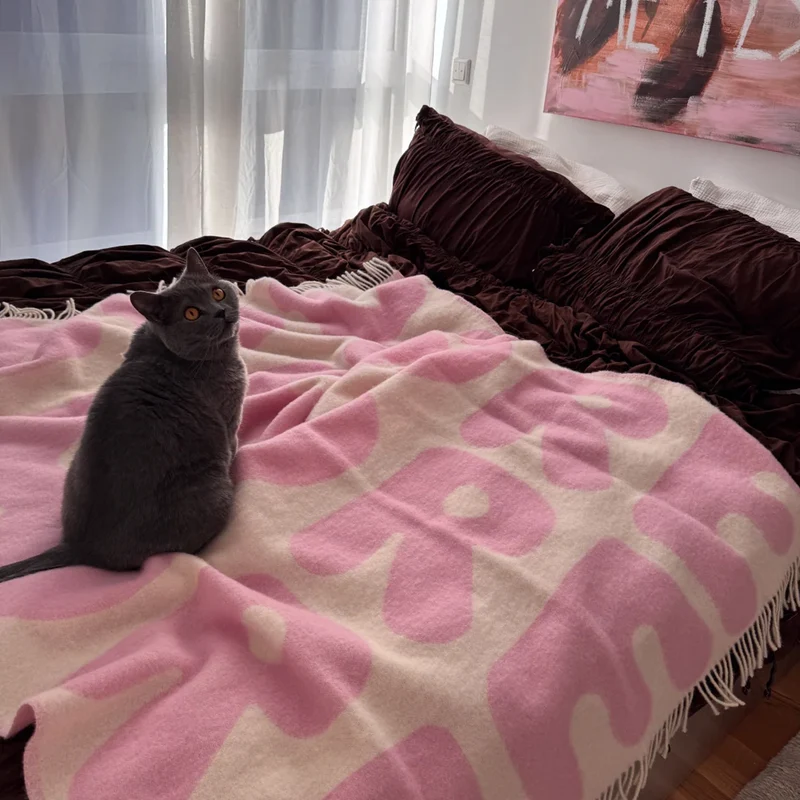 Klekks No. 11 Amore Pink Wolldecke