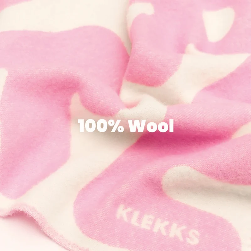 Klekks No. 11 Amore Pink Wolldecke