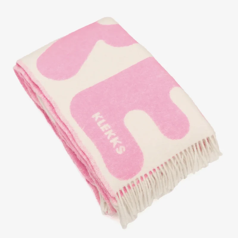 Klekks No. 11 Amore Pink Wolldecke
