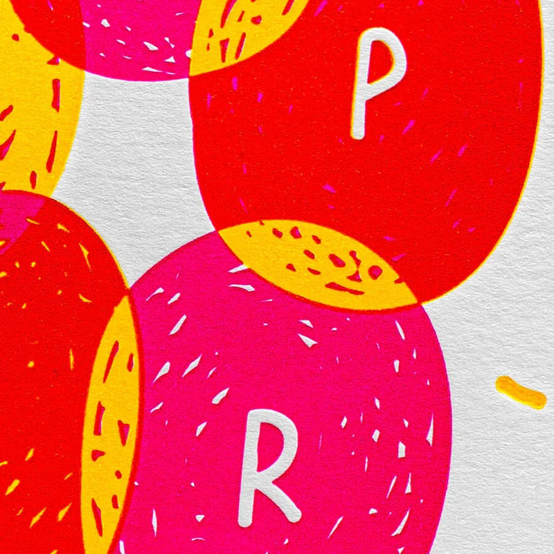 Super! Letterpress-Grußkarte