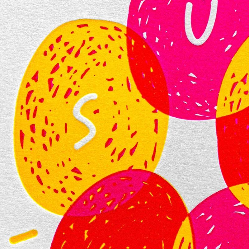 Super! Letterpress-Grußkarte