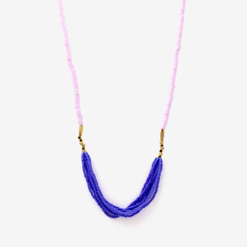 Pop Necklace Purple + Pale Pink