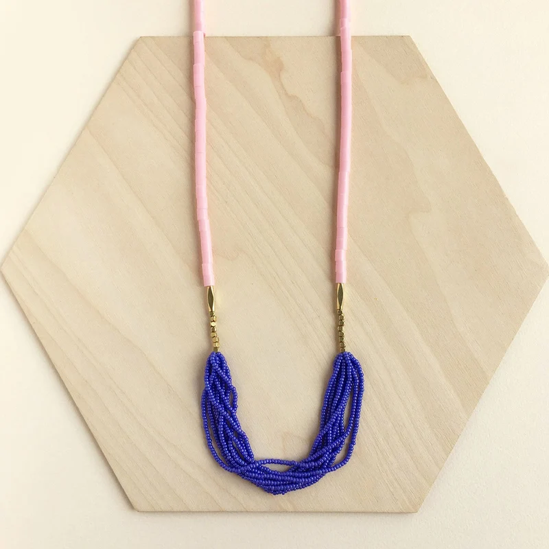 Pop Necklace Purple + Pale Pink